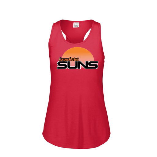 [3078.V96.S-LOGO1] Ladies Tri Blend Tank Top (Female Adult S, Red, Logo 1)