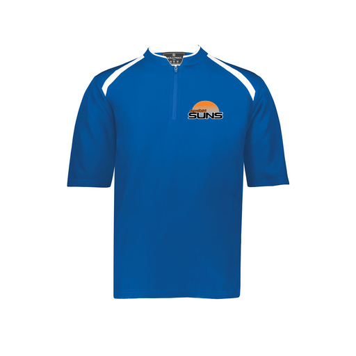 [229581-AS-RYL-LOGO1] Men's Dugout Short Sleeve Pullover (Adult S, Royal, Logo 1)