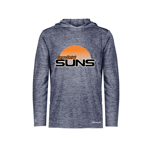 [FOLHCGNV-YS-LOGO1] Decker Youth Charge Hoodie (Youth S, Navy, Logo 1)