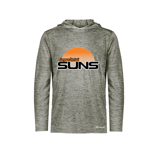 [FOLHCGGY-YS-LOGO1] Decker Youth Charge Hoodie (Youth S, Gray, Logo 1)