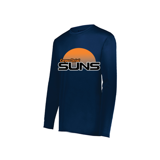 [222822.065.XS-LOGO1] Men's LS Smooth Sport Shirt (Adult XS, Navy, Logo 1)