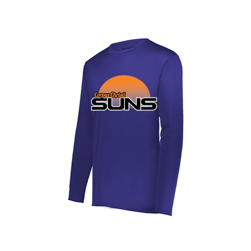 [222822.747.XS-LOGO1] Men's LS Smooth Sport Shirt (Adult XS, Purple, Logo 1)
