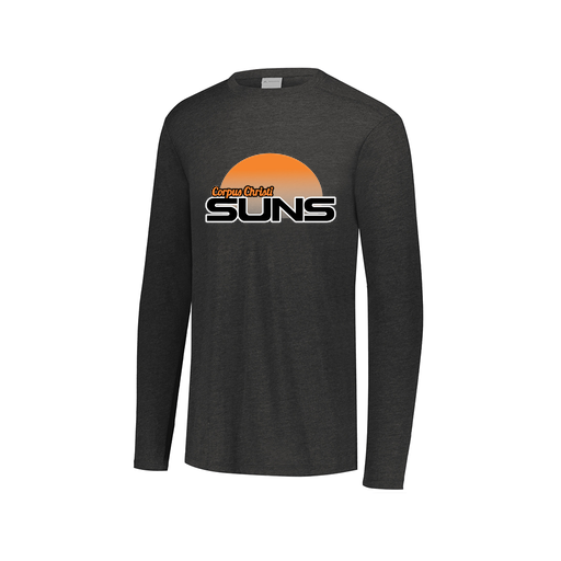[FTLCUBBK-AXS-LOGO1] Decker Men's Tri-Blend T-Shirt - Long Sleeve (Adult XS, Black, Logo 1)