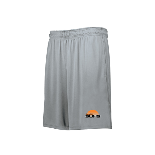 [229511.099.XS-LOGO1] Decker Men's Swift Short (Adult XS, Silver, Logo 1)