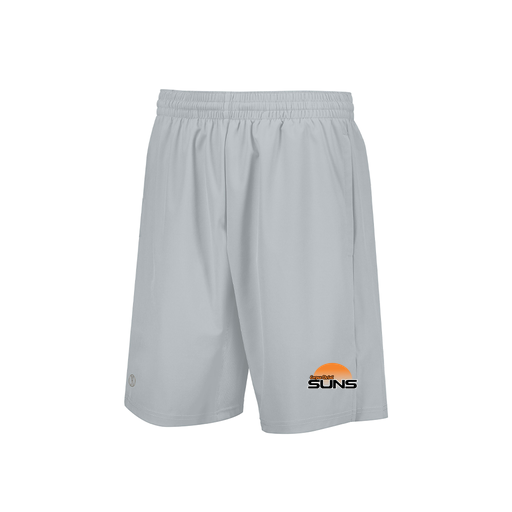 [229556.099.XS-LOGO1] Men's Weld Short (Adult XS, Silver, Logo 1)