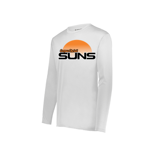 [222823.005.S-LOGO1] Youth LS Smooth Sport Shirt (Youth S, White, Logo 1)