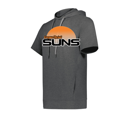 [222605-GRY-YS-LOGO1] YOUTH VENTURA SOFT KNIT SHORT SLEEVE HOODIE (Youth S, Gray, Logo 1)